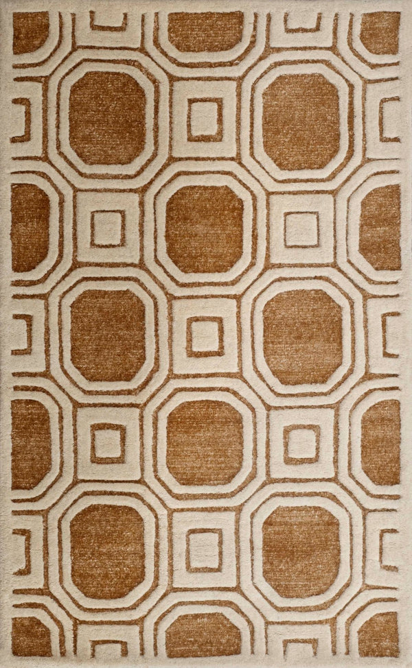 Safavieh Precious Elegant Hand-tufted Area Rug With Geometric Design For Cozy Home Decor And Style Camel 40% Polyester 40% Wool 20% Cotton Pre153d-4
