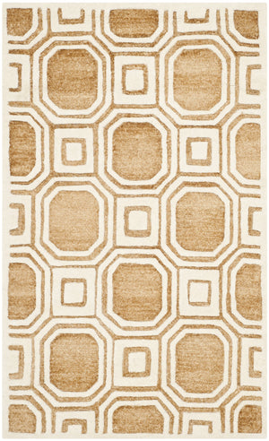 Safavieh Precious Luxurious Hand Tufted Runner Area Rug With Elegant Geometric Design For Timeless Style Camel 40% Polyester 40% Wool 20% Cotton Pre153d-3