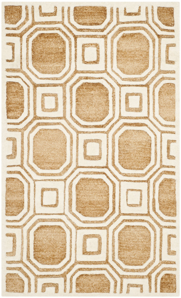 Safavieh Precious Luxurious Hand Tufted Runner Area Rug With Elegant Geometric Design For Timeless Style Camel 40% Polyester 40% Wool 20% Cotton Pre153d-3