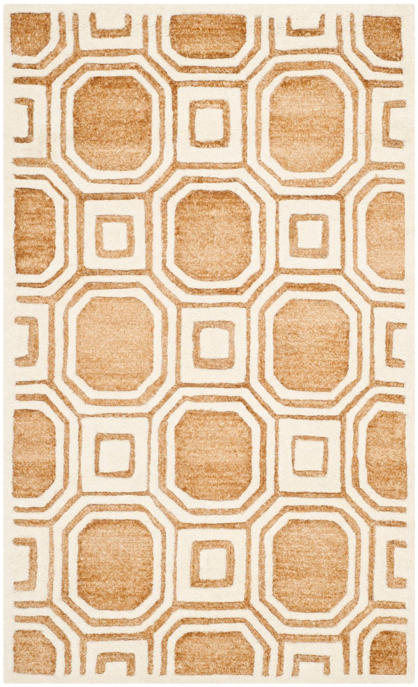 Safavieh Precious Elegant Hand-tufted Area Rug With Geometric Design For Cozy Home Decor And Style Camel 40% Polyester 40% Wool 20% Cotton Pre153d-4