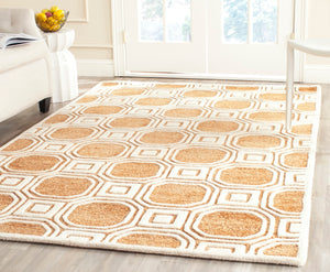 Safavieh Precious Elegant Hand-tufted Area Rug With Geometric Design For Cozy Home Decor And Style Camel 40% Polyester 40% Wool 20% Cotton Pre153d-4