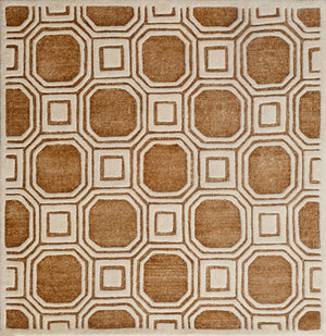 Safavieh Precious Elegant Hand-tufted Area Rug With Geometric Design For Cozy Home Decor And Style Camel 40% Polyester 40% Wool 20% Cotton Pre153d-4
