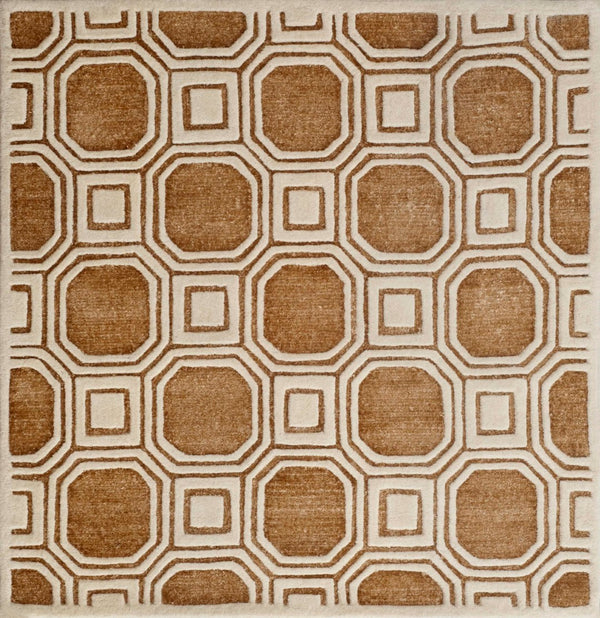 Safavieh Precious Elegant Hand-tufted Area Rug With Geometric Design For Cozy Home Decor And Style Camel 40% Polyester 40% Wool 20% Cotton Pre153d-4