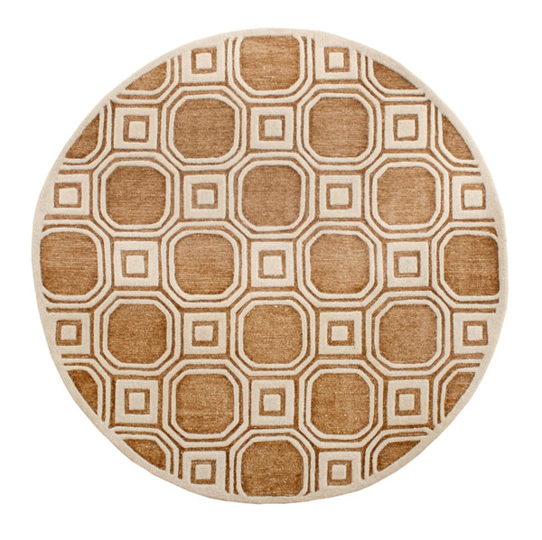 Safavieh Precious Elegant Hand-tufted Area Rug With Geometric Design For Cozy Home Decor And Style Camel 40% Polyester 40% Wool 20% Cotton Pre153d-4