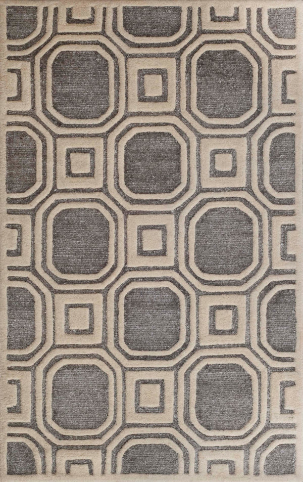 Safavieh Precious Elegant Hand-tufted Area Rug With Geometric Design For Cozy Home Decor And Style Silver 40% Polyester 40% Wool 20% Cotton Pre153g-210