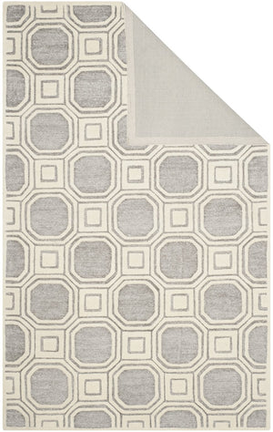 Safavieh Precious Luxurious Hand Tufted Runner Area Rug With Elegant Geometric Design For Timeless Style Silver 40% Polyester 40% Wool 20% Cotton Pre153g-5