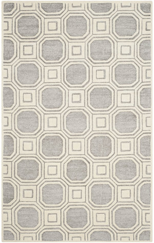 Safavieh Precious Luxurious Hand Tufted Runner Area Rug With Elegant Geometric Design For Timeless Style Silver 40% Polyester 40% Wool 20% Cotton Pre153g-5