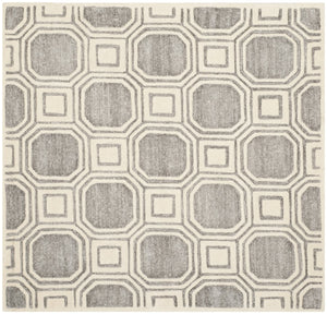 Safavieh Precious Luxurious Hand Tufted Runner Area Rug With Elegant Geometric Design For Timeless Style Silver 40% Polyester 40% Wool 20% Cotton Pre153g-5sq