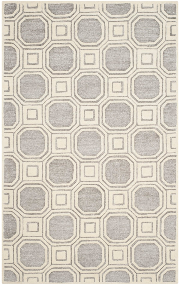 Safavieh Precious Elegant Hand-tufted Area Rug With Geometric Design For Cozy Home Decor And Style Silver 40% Polyester 40% Wool 20% Cotton Pre153g-210