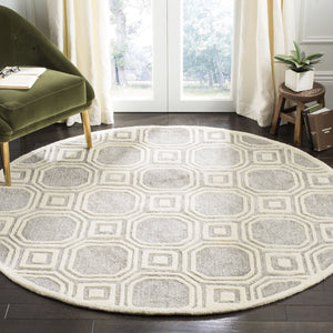 Safavieh Precious Luxurious Hand Tufted Runner Area Rug With Elegant Geometric Design For Timeless Style Silver 40% Polyester 40% Wool 20% Cotton Pre153g-6r