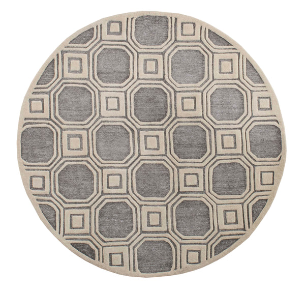 Safavieh Precious Luxurious Hand Tufted Runner Area Rug With Elegant Geometric Design For Timeless Style Silver 40% Polyester 40% Wool 20% Cotton Pre153g-6r