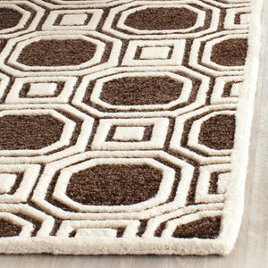 Safavieh Precious Luxurious Hand Tufted Runner Area Rug With Elegant Geometric Design For Timeless Style Charcoal 40% Polyester 40% Wool 20% Cotton Pre153h-28