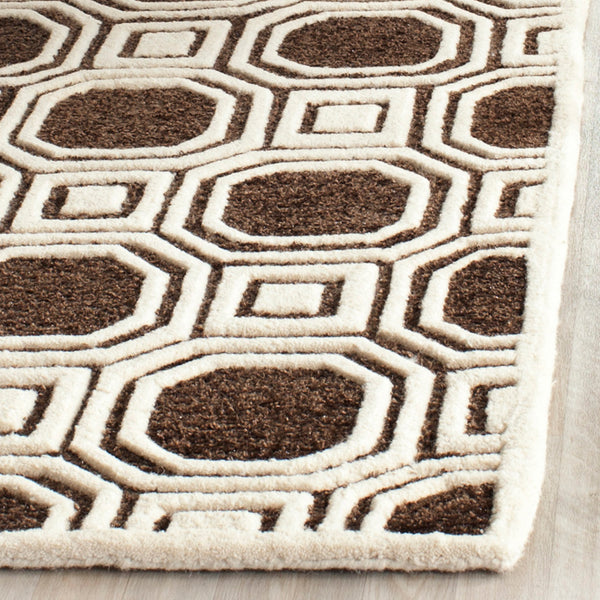 Safavieh Precious Luxurious Hand Tufted Runner Area Rug With Elegant Geometric Design For Timeless Style Charcoal 40% Polyester 40% Wool 20% Cotton Pre153h-28