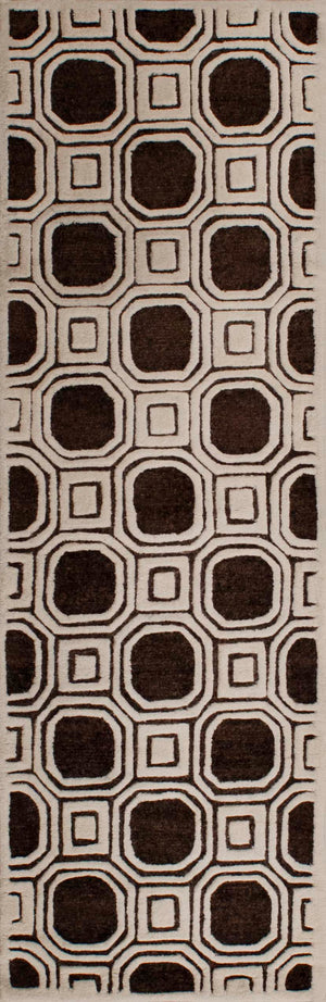 Safavieh Precious Luxurious Hand Tufted Runner Area Rug With Elegant Geometric Design For Timeless Style Charcoal 40% Polyester 40% Wool 20% Cotton Pre153h-28