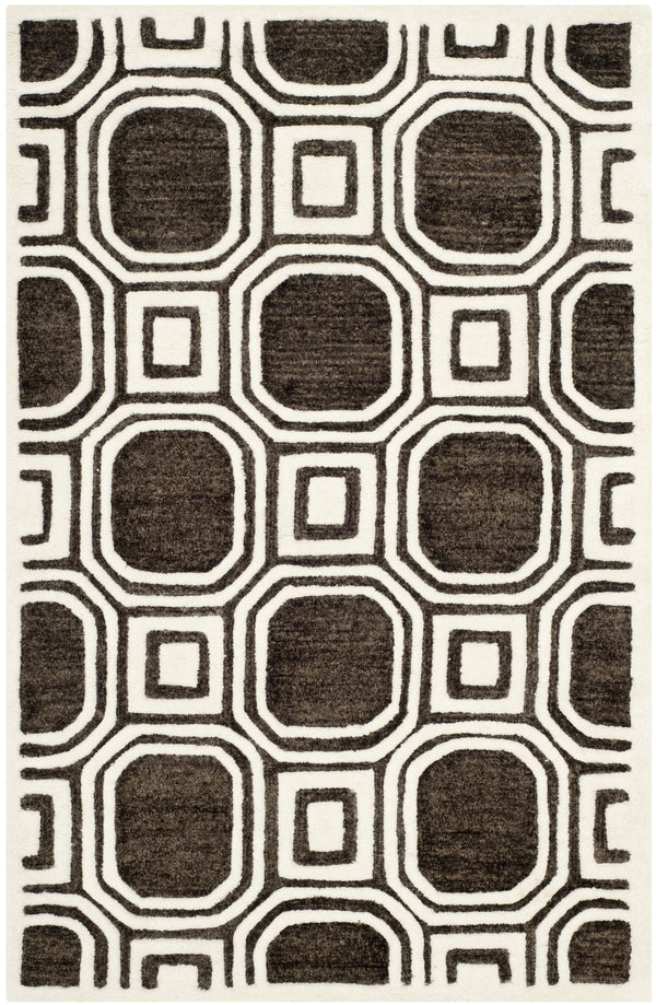 Safavieh Precious Luxurious Hand Tufted Runner Area Rug With Elegant Geometric Design For Timeless Style Charcoal 40% Polyester 40% Wool 20% Cotton Pre153h-3