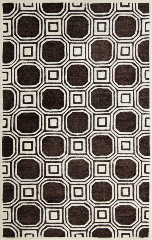 Safavieh Precious Elegant Hand-tufted Area Rug With Geometric Design For Cozy Home Decor And Style Charcoal 40% Polyester 40% Wool 20% Cotton Pre153h-4