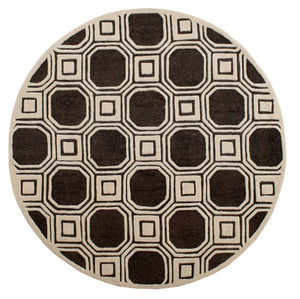 Safavieh Precious Elegant Hand-tufted Area Rug With Geometric Design For Cozy Home Decor And Style Charcoal 40% Polyester 40% Wool 20% Cotton Pre153h-4