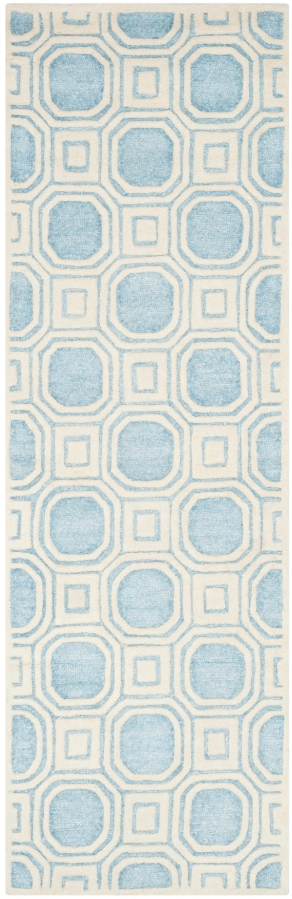 Safavieh Precious Elegant Hand-tufted Area Rug With Geometric Design For Cozy Home Decor And Style Mist Blue 40% Polyester 40% Wool 20% Cotton Pre153m-4