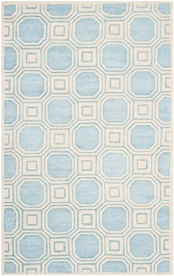 Safavieh Precious Elegant Hand-tufted Area Rug With Geometric Design For Cozy Home Decor And Style Mist Blue 40% Polyester 40% Wool 20% Cotton Pre153m-4