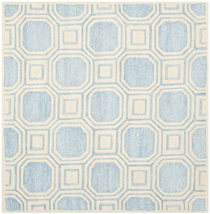 Safavieh Precious Luxurious Hand Tufted Runner Area Rug With Elegant Geometric Design For Timeless Style Mist Blue 40% Polyester 40% Wool 20% Cotton Pre153m-5sq