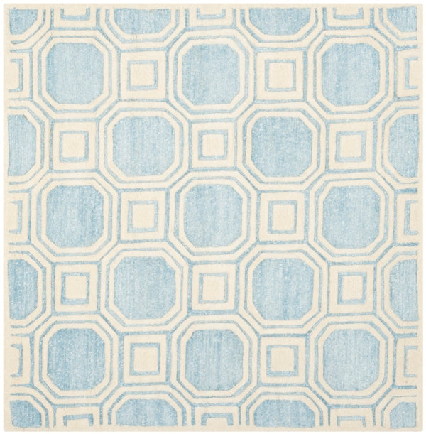 Safavieh Precious Elegant Hand-tufted Area Rug With Geometric Design For Cozy Home Decor And Style Mist Blue 40% Polyester 40% Wool 20% Cotton Pre153m-4