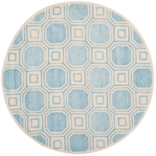 Safavieh Precious Elegant Hand-tufted Area Rug With Geometric Design For Cozy Home Decor And Style Mist Blue 40% Polyester 40% Wool 20% Cotton Pre153m-4