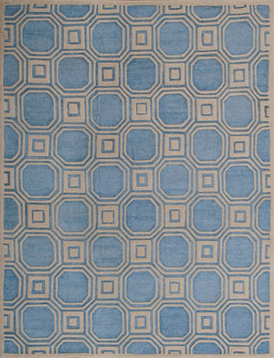 Safavieh Precious Elegant Hand-tufted Area Rug With Geometric Design For Cozy Home Decor And Style Mist Blue 40% Polyester 40% Wool 20% Cotton Pre153m-4
