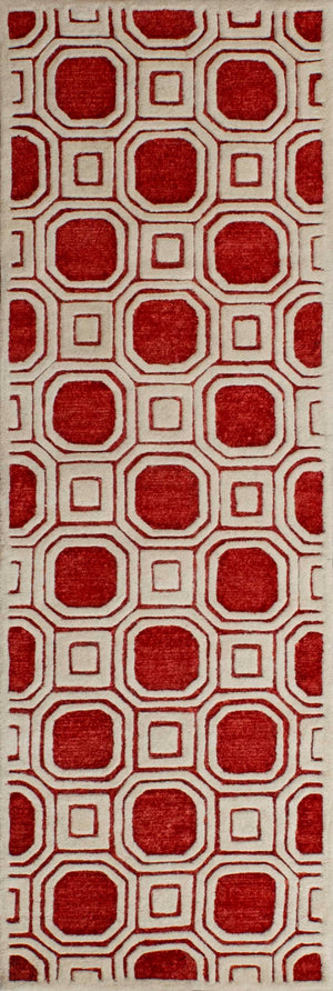 Safavieh Precious Luxurious Hand Tufted Runner Area Rug With Elegant Geometric Design For Timeless Style Rose 40% Polyester 40% Wool 20% Cotton Pre153r-28