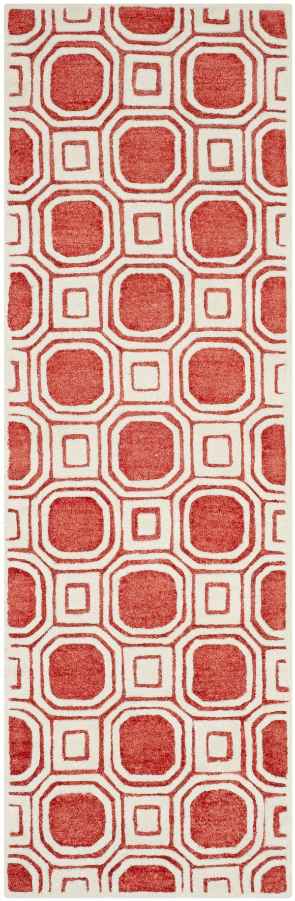 Safavieh Precious Luxurious Hand Tufted Runner Area Rug With Elegant Geometric Design For Timeless Style Rose 40% Polyester 40% Wool 20% Cotton Pre153r-28