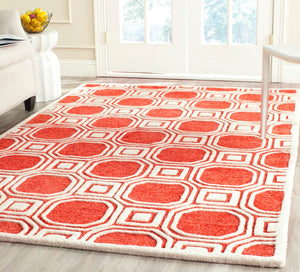 Safavieh Precious Elegant Hand-tufted Area Rug With Geometric Design For Cozy Home Decor And Style Rose 40% Polyester 40% Wool 20% Cotton Pre153r-4