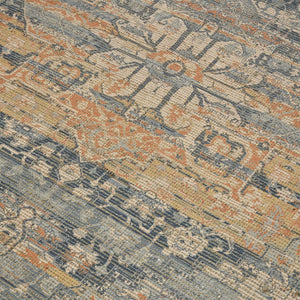 Amer Rugs Prairie Hand-woven Jute Blend Area Rug - Eco-friendly, Stylish Comfort For Any Home Space Denim,Orange Polyester, Jute Pre20203