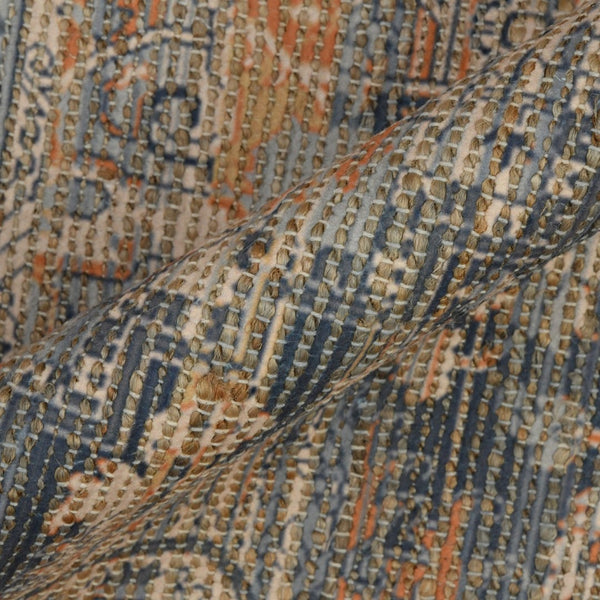 Amer Rugs Prairie Hand-woven Jute Blend Area Rug - Eco-friendly, Stylish Comfort For Any Home Space Denim,Orange Polyester, Jute Pre20203