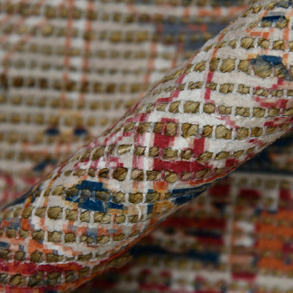 AMER Rugs Prairie Leawood PRE-3 Hand-Loomed Handmade Polyester Transitional Oriental Rug Pink/Blue 5' x 7'6"