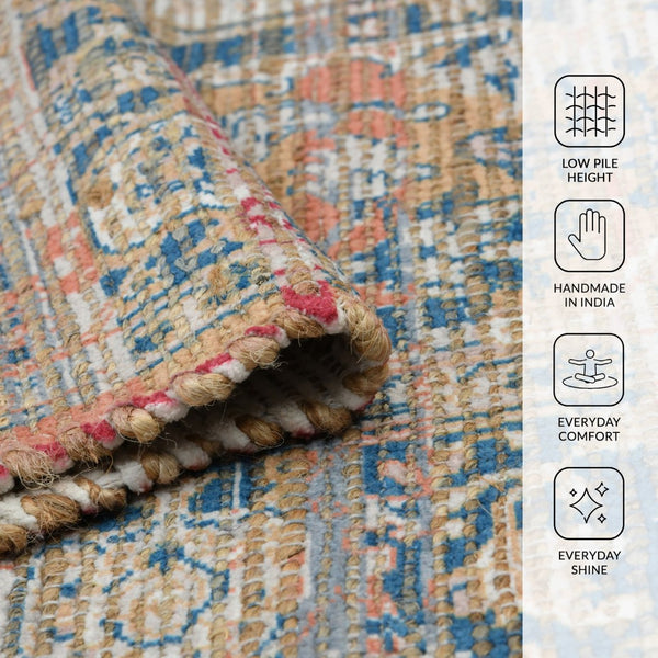 Amer Rugs Prairie Hand-woven Jute Blend Area Rug - Eco-friendly, Stylish Comfort For Any Home Space Multi Polyester, Jute Pre30203