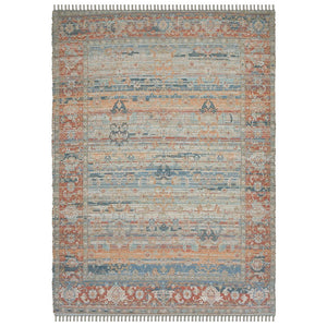 Amer Rugs Prairie Hand-woven Jute Blend Area Rug - Eco-friendly, Stylish Comfort For Any Home Space Blue,Rust Polyester, Jute Pre40203
