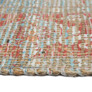 Amer Rugs Prairie Hand-woven Jute Blend Area Rug - Eco-friendly, Stylish Comfort For Any Home Space Blue,Rust Polyester, Jute Pre40203