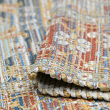 AMER Rugs Prairie Larson PRE-4 Hand-Loomed Handmade Polyester Transitional Oriental Rug Blue/Red 5' x 7'6"