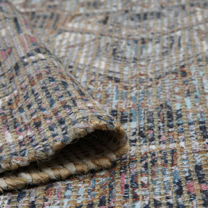 Amer Rugs Prairie Hand-woven Jute Blend Area Rug - Eco-friendly, Stylish Comfort For Any Home Space Light Blue,Pink Polyester, Jute Pre50203