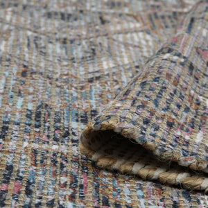 Amer Rugs Prairie Hand-woven Jute Blend Area Rug - Eco-friendly, Stylish Comfort For Any Home Space Light Blue,Pink Polyester, Jute Pre50203