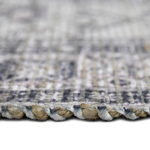 AMER Rugs Prairie Sprail PRE-6 Hand-Loomed Handmade Polyester Transitional Oriental Rug Grey/Pink 5' x 7'6"