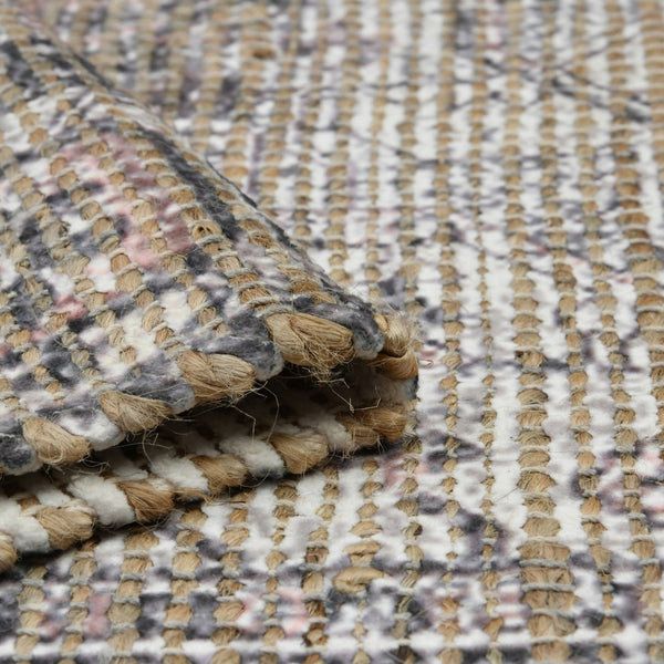 Amer Rugs Prairie Hand-woven Jute Blend Area Rug - Eco-friendly, Stylish Comfort For Any Home Space Dove Gray Polyester, Jute Pre63656