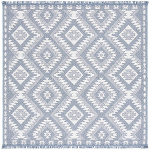 Safavieh Prairie 310m Blue / Grey Blue ,Grey 80% Cotton,20% Polyester Pri310m-7sq