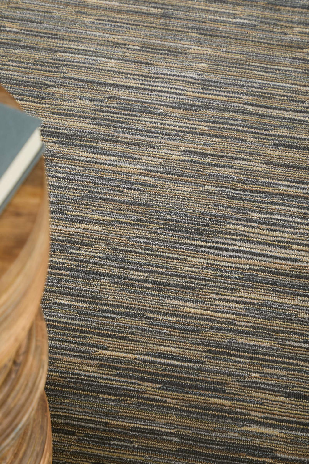 Feizy Rugs Priestley Solid Taupe Area Rug Striated Texture Neutral Warmth for Living Spaces PRI39UCFCAL000E70