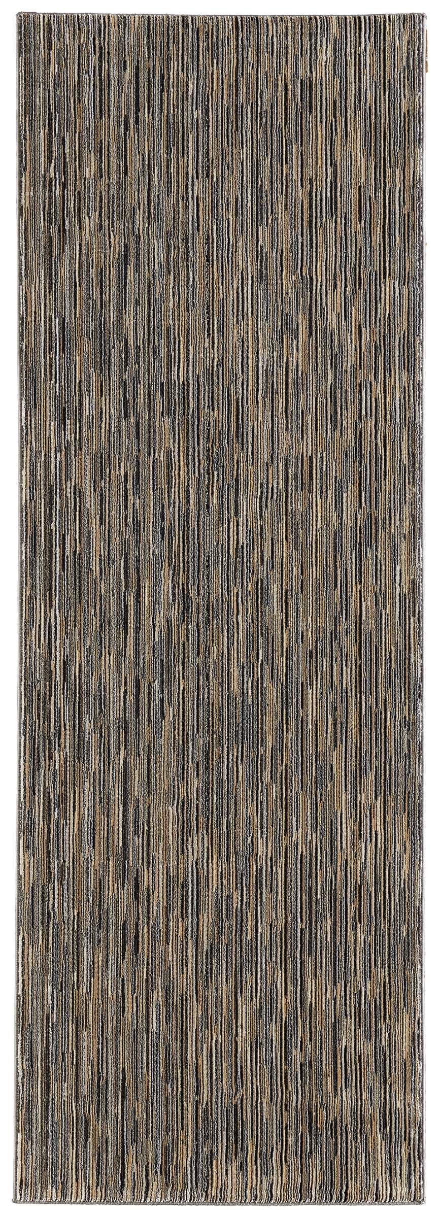 Feizy Rugs Priestley Taupe Tonal Runner Rug with Hand-Loomed Texture for Hallways and Entryways PRI39UCFCAL000I02