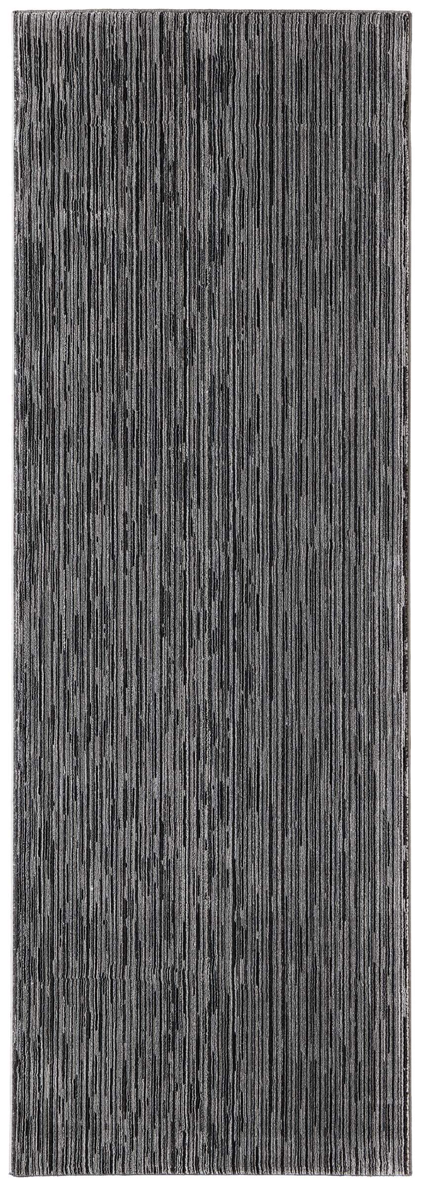 Feizy Rugs Priestley Gray Striated Runner Rug for Hallways Entryways and Bedside Modern Decor PRI39UCFCHL000I02