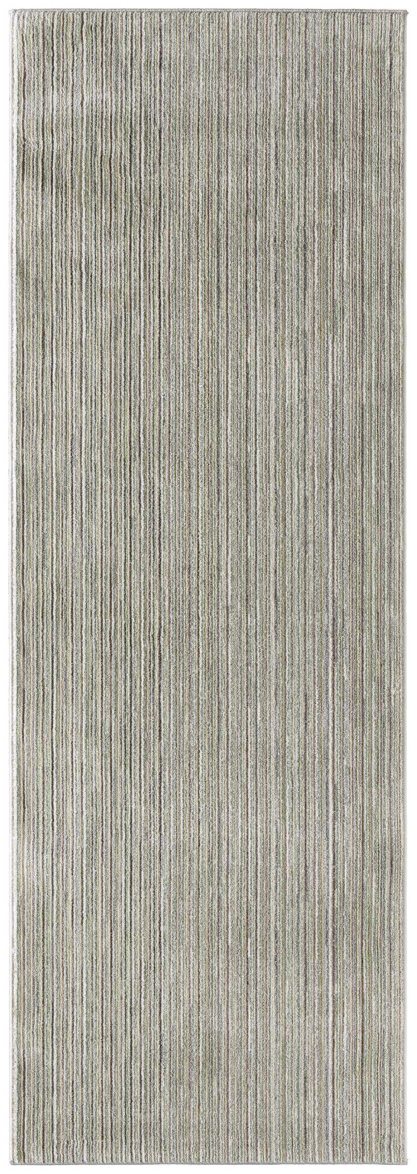 Feizy Rugs Priestley Solid Green Hallway Runner Rug with Striated Texture for Modern Interiors PRI39UCFGRN000I02