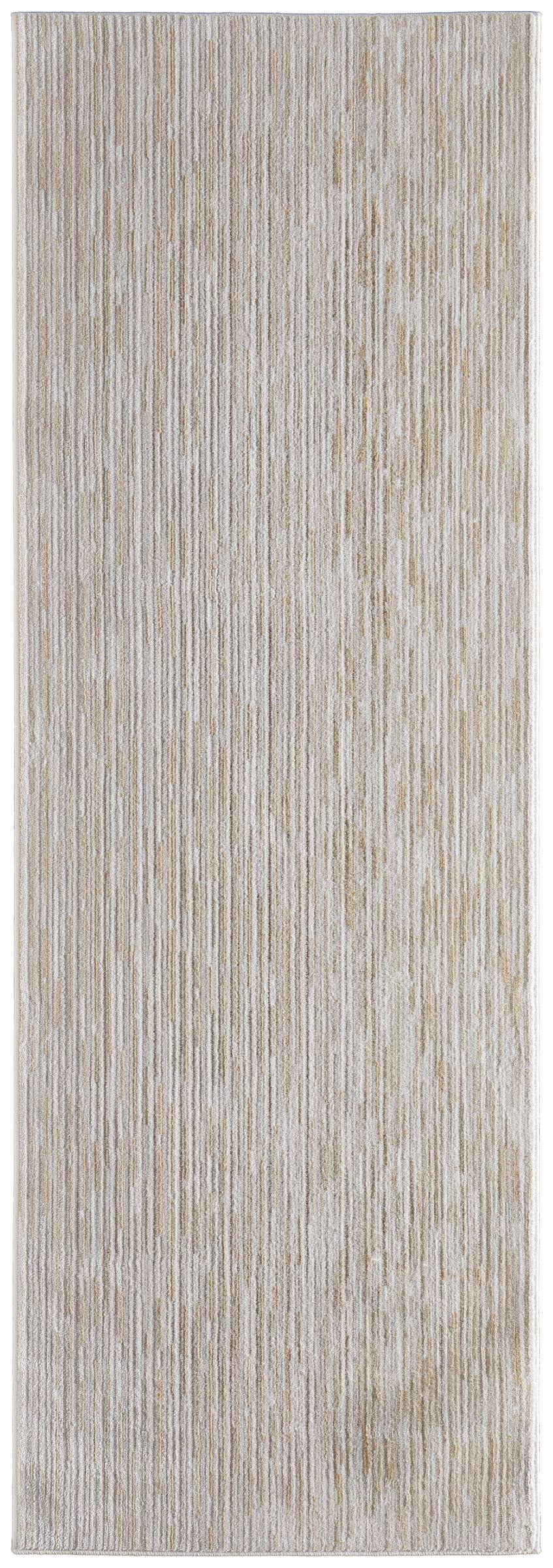 Feizy Rugs Priestley Ivory Striated Runner Rug for Hallways and Entryways with Soft Woven Texture PRI39UCFIVY000I02