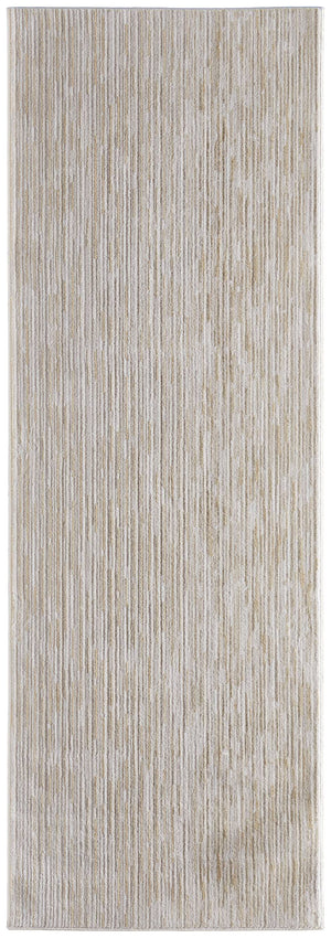 Feizy Rugs Priestley Ivory Striated Runner Rug for Hallways and Entryways with Soft Woven Texture PRI39UCFIVY000I02
