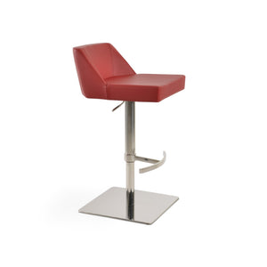 Soho Concept Prisma Piston Barstools & Counterstools - Soft Red Leatherette, Adjustable Height, Modern Design Red  Soho-concept-dining-chair-09752