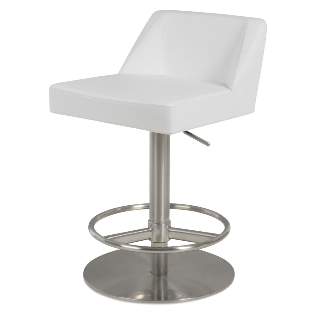 Soho Concept Prisma Adjustable Leatherette Barstools & Counterstools - Ergonomic Comfort In Soft Red Finish Black  Soho-concept-dining-chair-09779